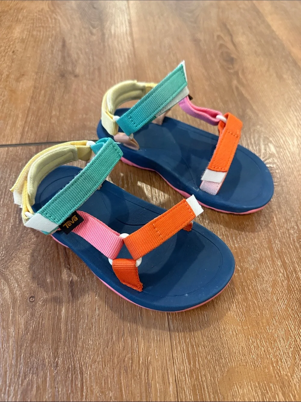 Teva Kids Colorblock Sandals - Navy, Orange, Pink & Teal